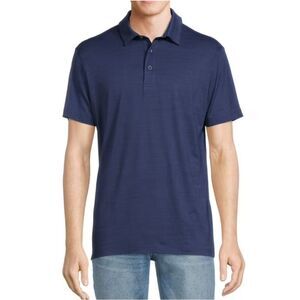 George Men's Heathered Navy Polo Shirt with Short Sleeves